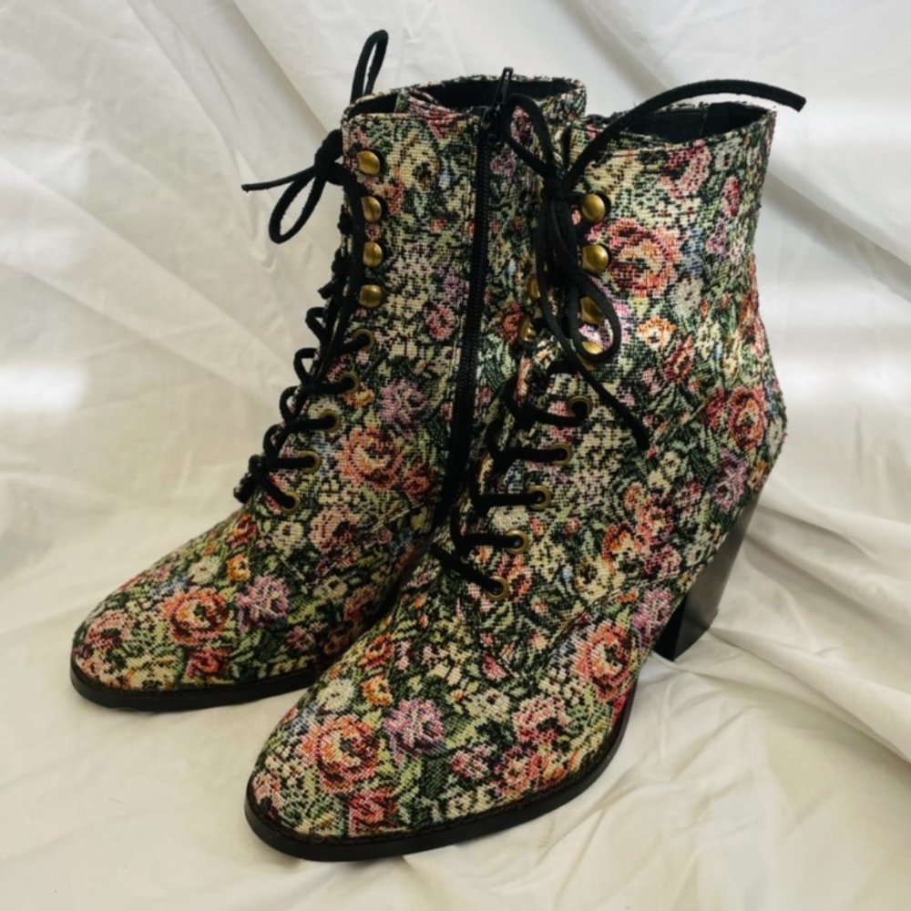 Jeffrey Campbell Tapestry Boots. Size 8.5.